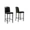 Baxton Studio Libra Dark Brown Modern Bar Stool With Nail Head Trim, PK2 85-4297 - alternate 1